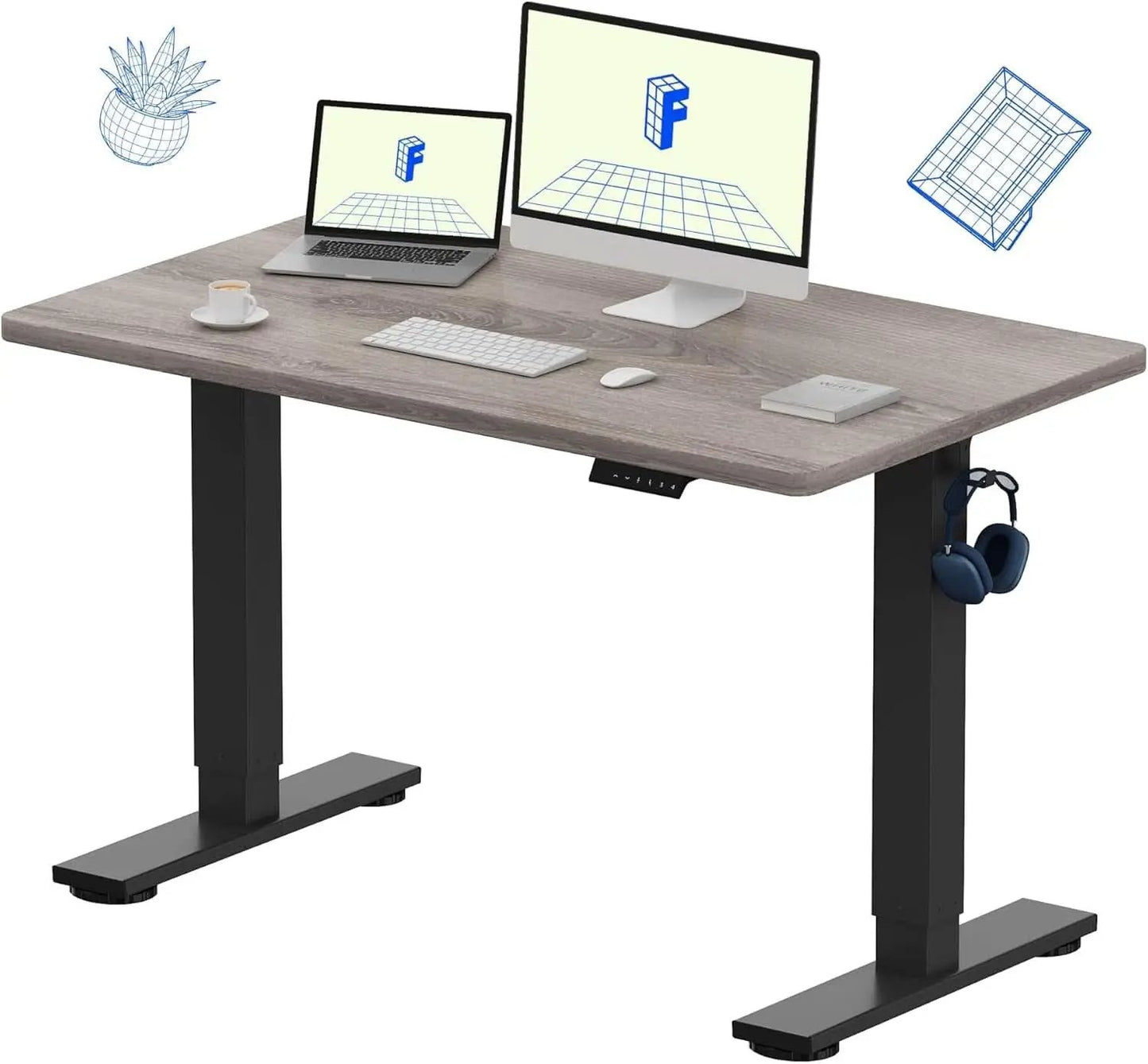 Height Adjustable Electric Standing Desk with Smooth Surface from PriceLows™