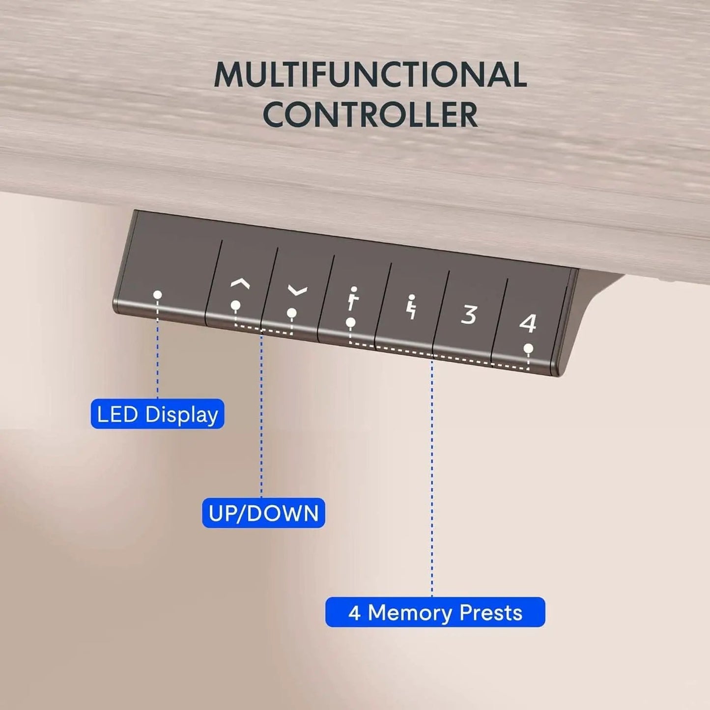 Height Adjustable Electric Standing Desk with Smooth Surface from PriceLows™