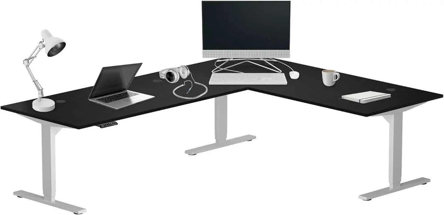 Height Adjustable L Shaped Standing Desk With Spacious Surface from PriceLows™