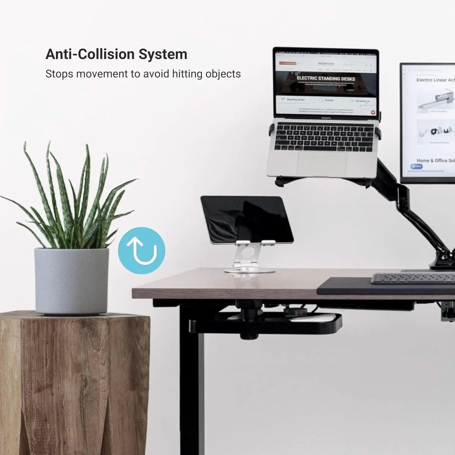Height Adjustable L Shaped Standing Desk With Spacious Surface from PriceLows™