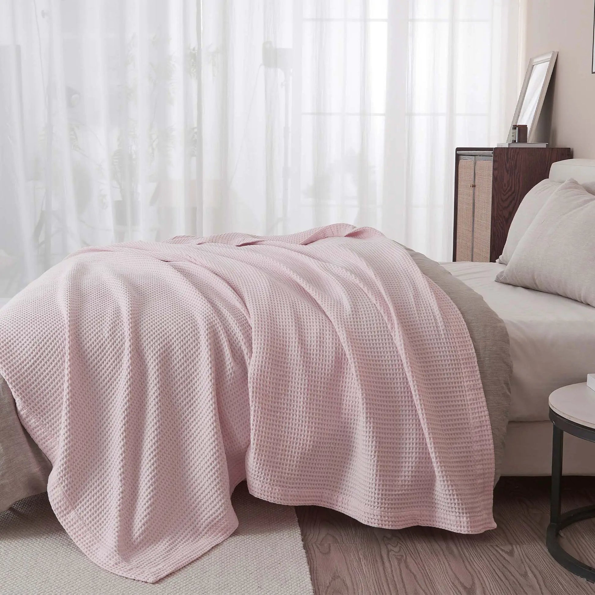 100% Cotton Waffle Weave Blanket - Mikala Collection from PriceLows™