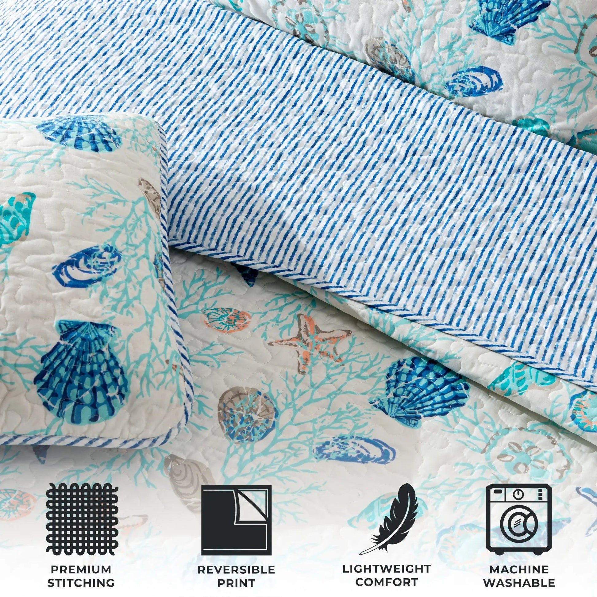 Coastal Quilt Set Bali Collection from PriceLows™