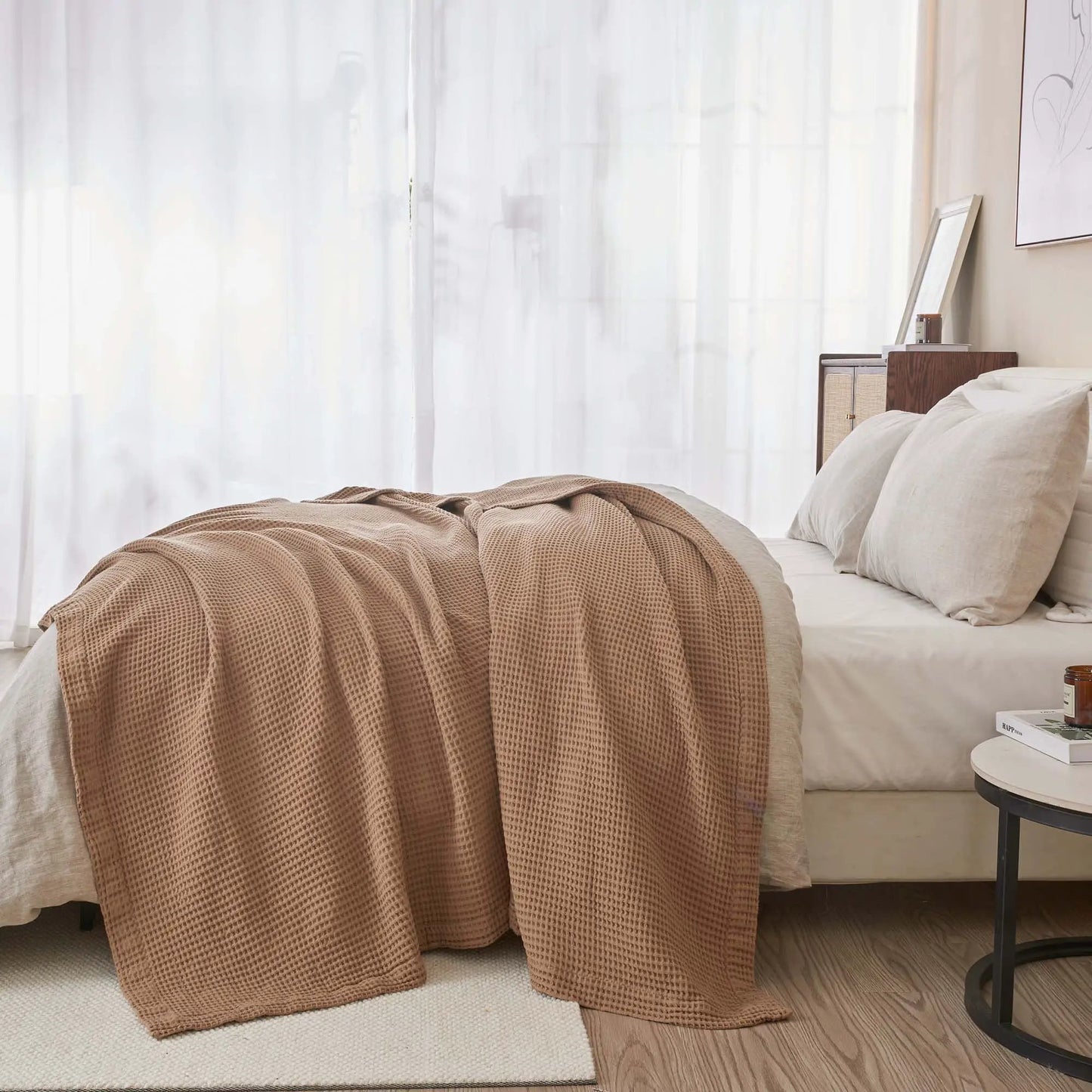 100% Cotton Waffle Weave Blanket - Mikala Collection from PriceLows™
