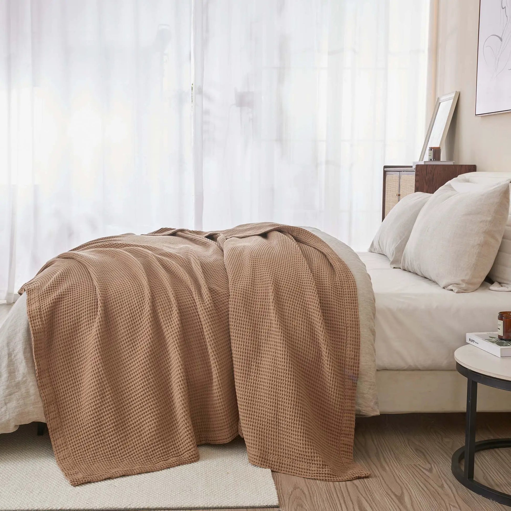 100% Cotton Waffle Weave Blanket - Mikala Collection from PriceLows™