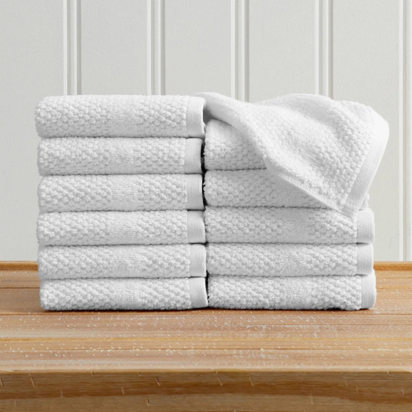 100% Cotton Woven Texture Bath Towel Set - Marbella Collection from PriceLows™