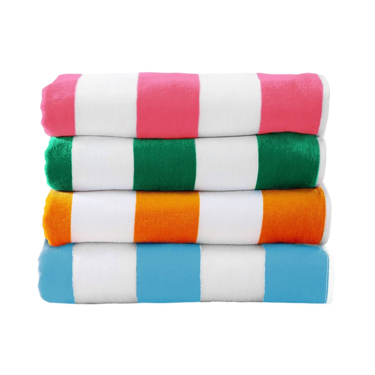 Cotton Velour Cabana Stripe Beach Towel - Novia Collection from PriceLows™