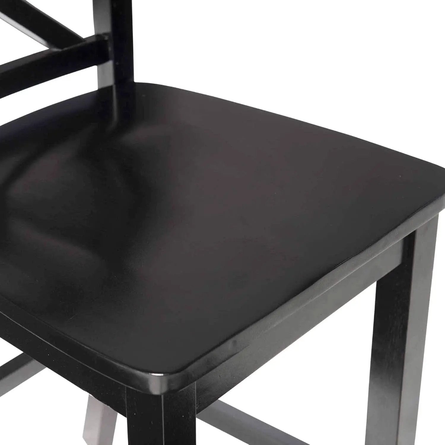 Black X Back Counter Stool 16W 37H Rubberwood Bar Stool from PriceLows™