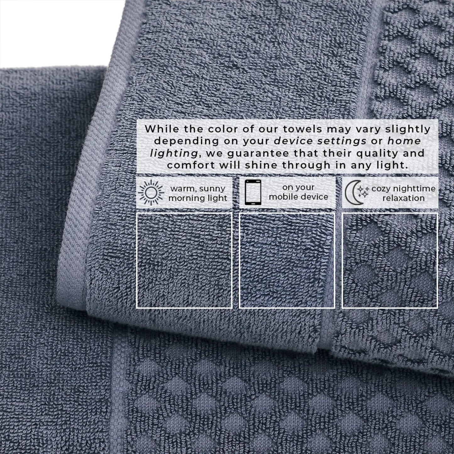 Cotton Diamond Waffle Weave Bath Towel Set - Grayson Collection from PriceLows™