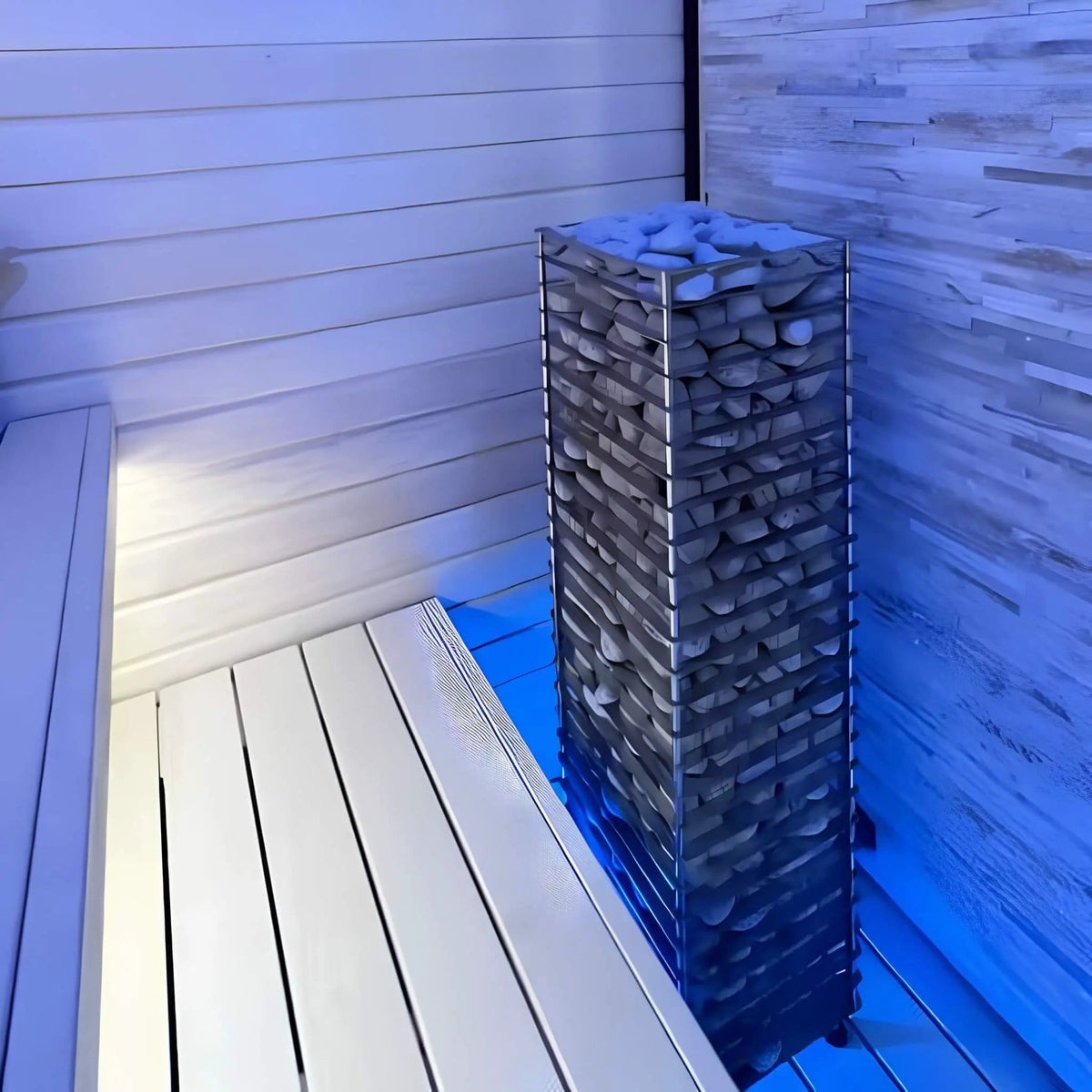 Huum Cliff Slim Electric Stainless Steel Sauna Heater With Digital Controller | Stainless Steel | Outdoor Living Use | Outdoor Living