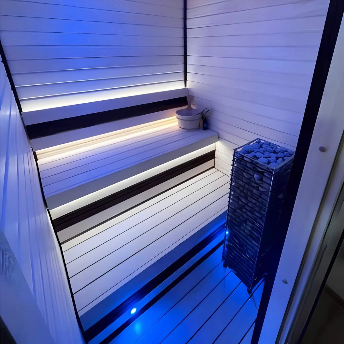 Huum Cliff Slim Electric Stainless Steel Sauna Heater With Digital Controller | Stainless Steel | Outdoor Living Use | Outdoor Living