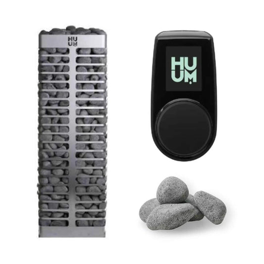 Huum Steel Series Sauna Heater With UKU Control & Sauna Stones | Steel | Outdoor Living Use | Outdoor Living