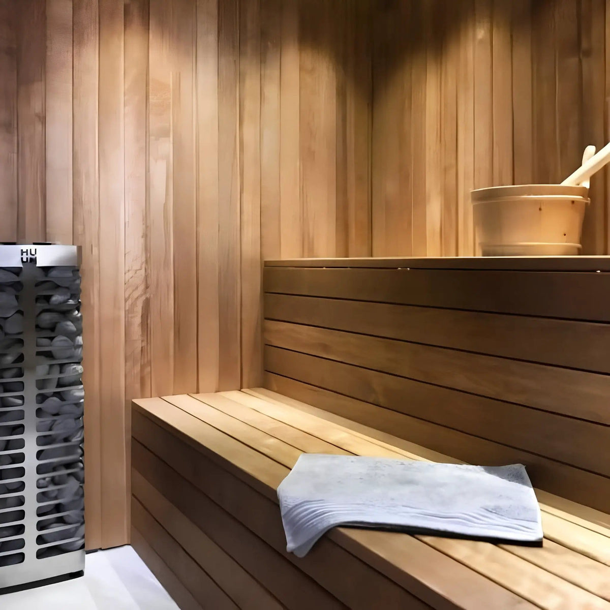 Huum Steel Mini Series 4 Stainless Steel Wall Mount 3.5KW Sauna Heater With Digital | 3.5 kW | Stainless Steel | Outdoor Living