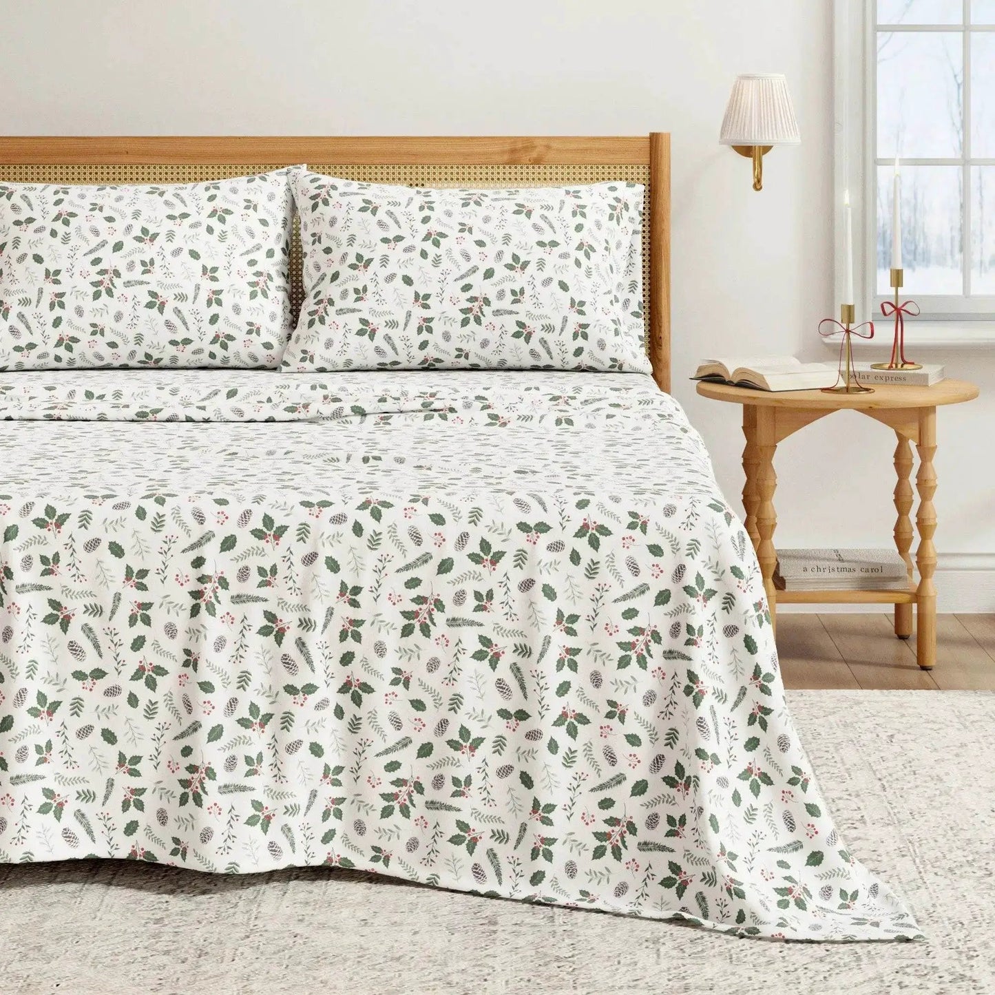 Turkish Cotton Christmas Flannel Sheet Set - Whittaker Collection from PriceLows™