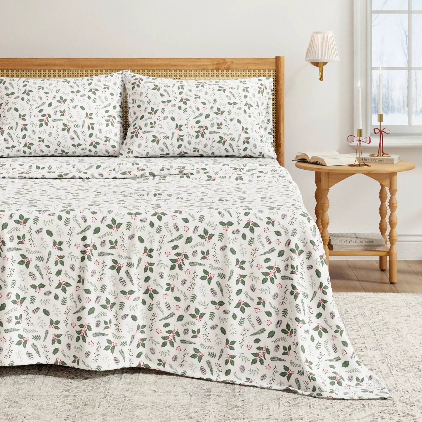 Turkish Cotton Christmas Flannel Sheet Set - Whittaker Collection from PriceLows™