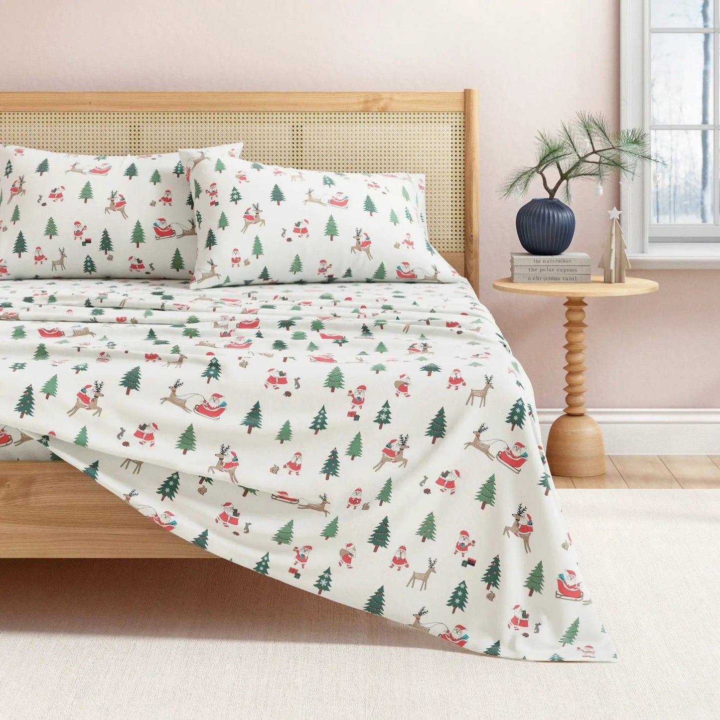 Turkish Cotton Christmas Flannel Sheet - Whittaker Collection from PriceLows™