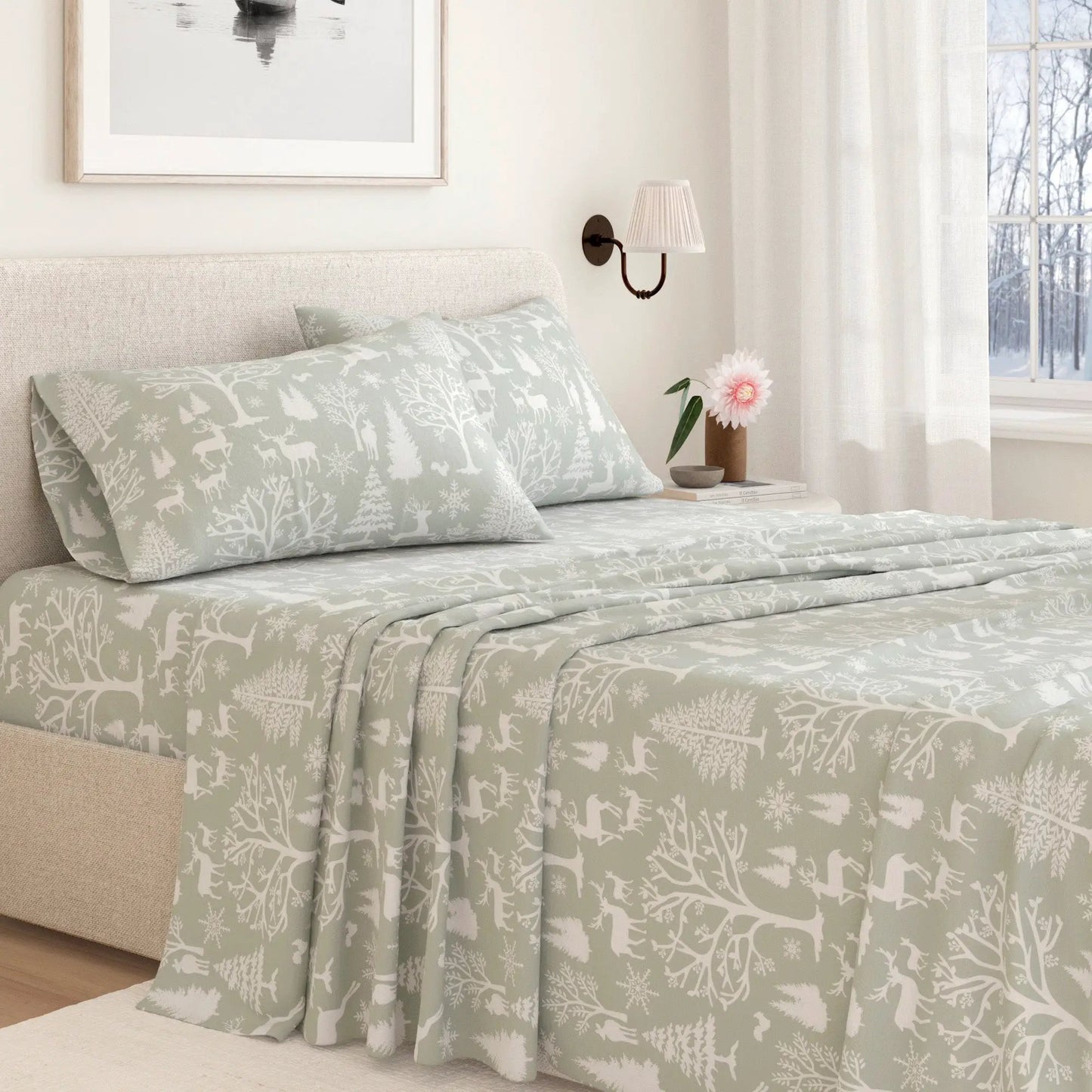 Turkish Cotton Flannel Sheet - Lakeview Collection from PriceLows™