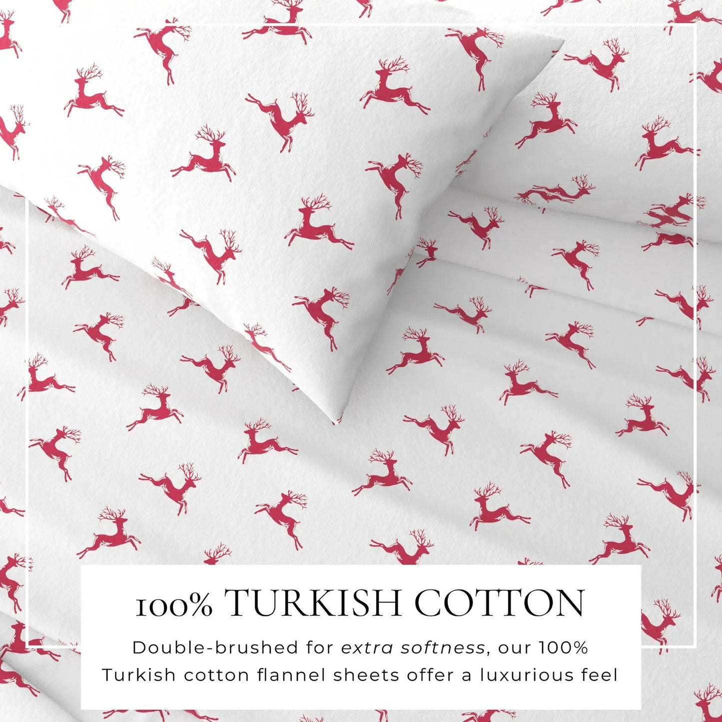 Turkish Cotton Christmas Flannel Sheet Set - Whittaker Collection from PriceLows™