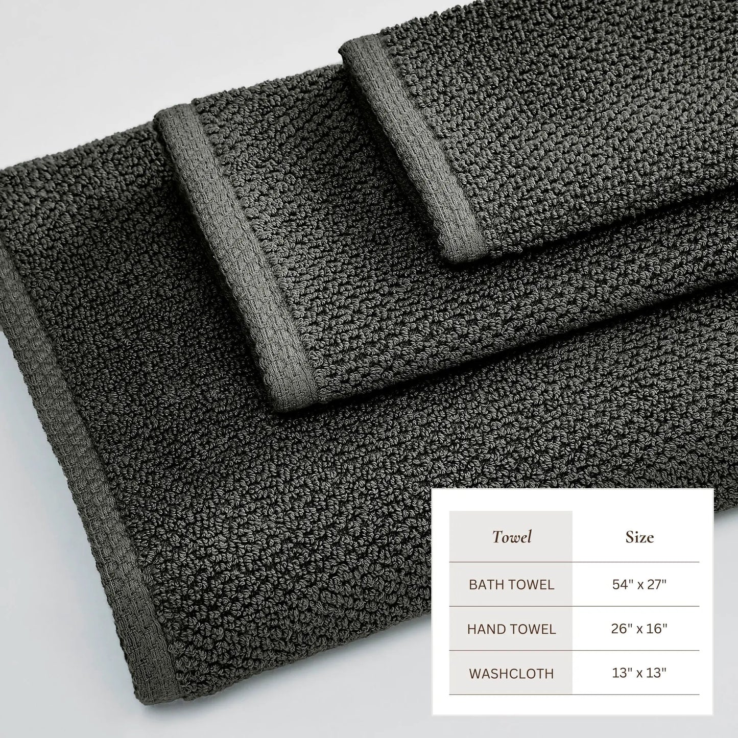 Cotton Textured Bath Towel Set - Acacia Collection from PriceLows™