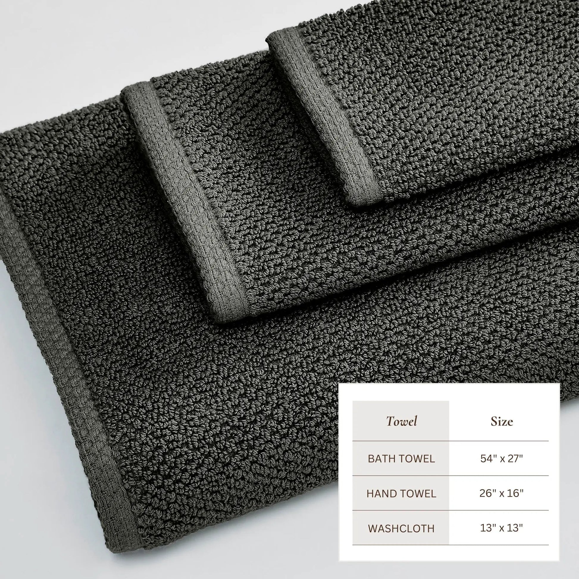 Cotton Textured Bath Towel Set - Acacia Collection from PriceLows™