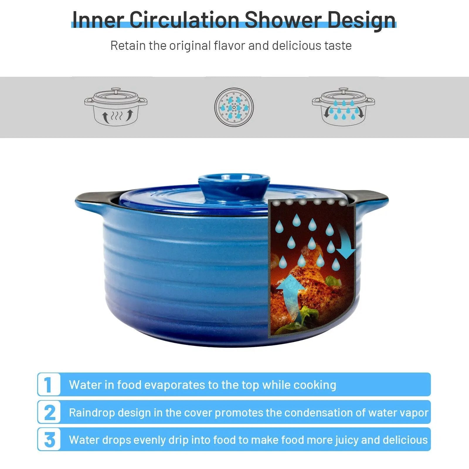 2 Pieces Ceramic Cookware Set with Lid and Insulated Handle from PriceLows™