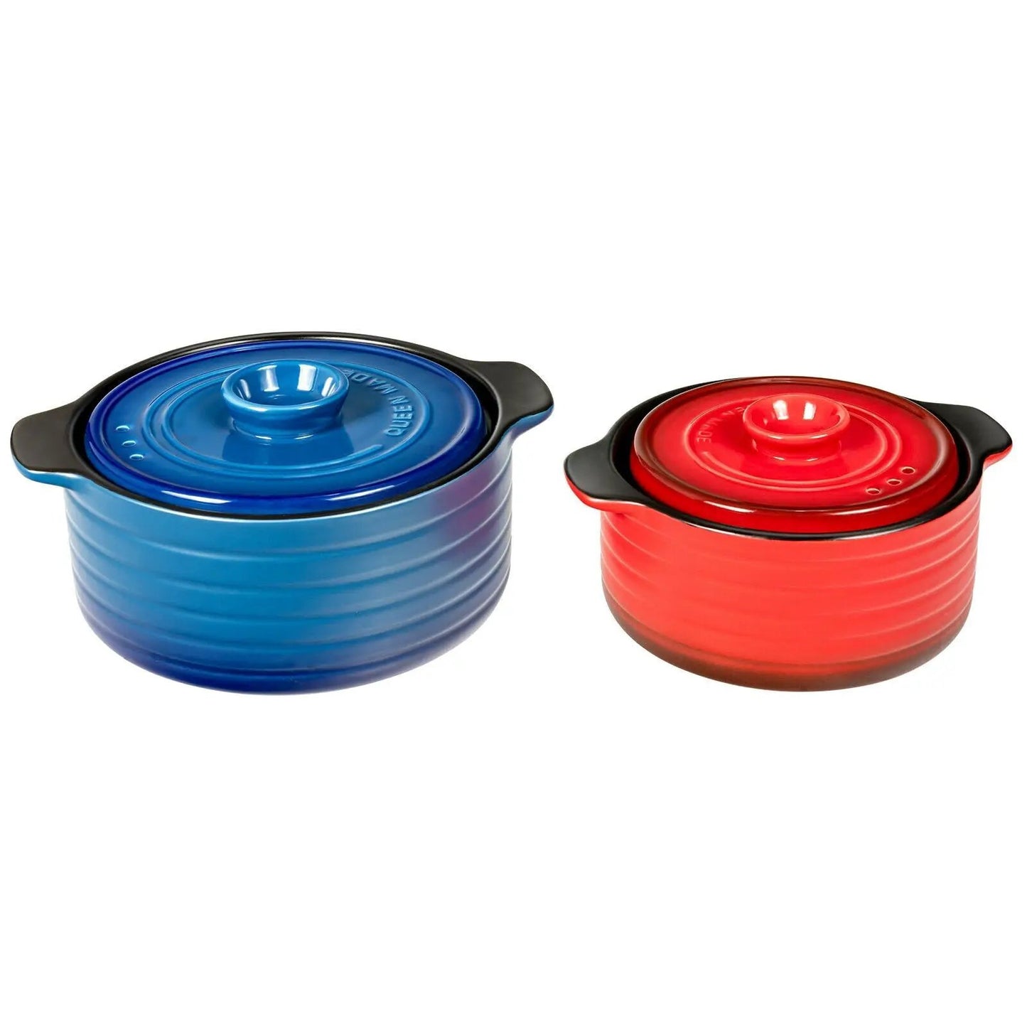 2 Pieces Ceramic Cookware Set with Lid and Insulated Handle from PriceLows™