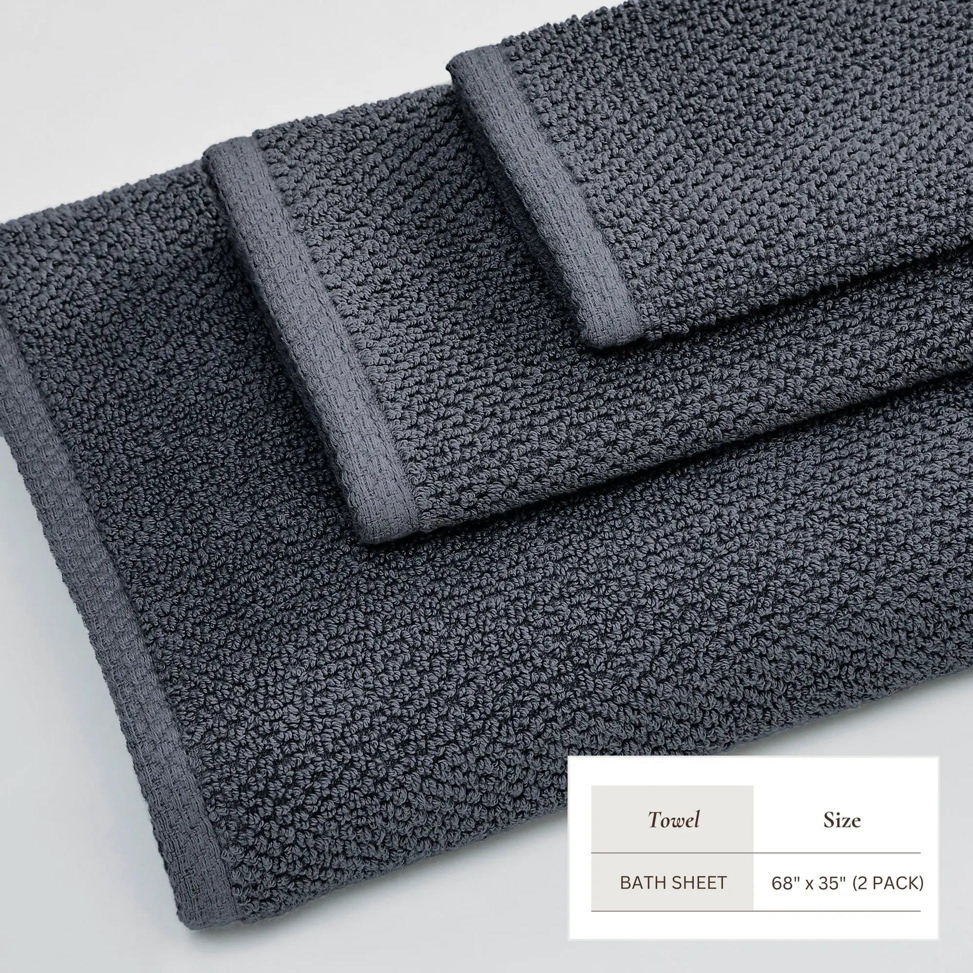 Cotton Textured Bath Towel Set - Acacia Collection from PriceLows™