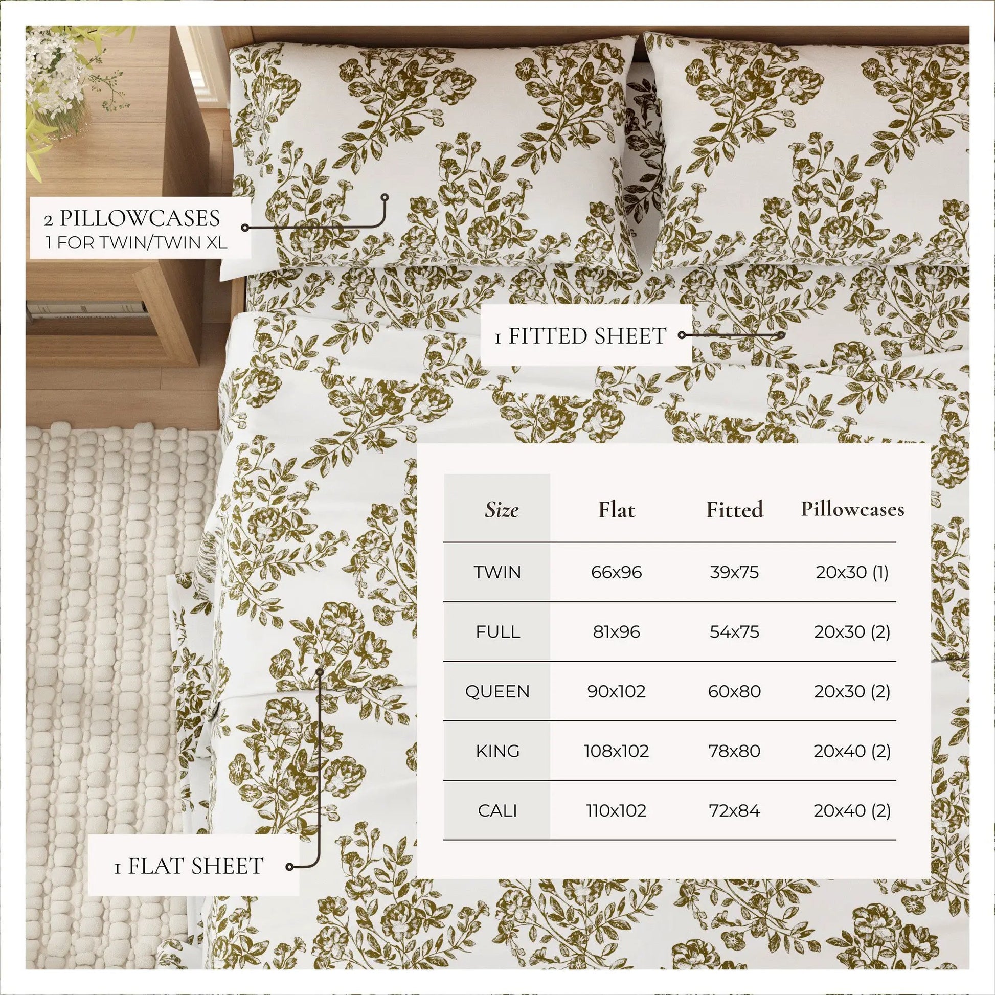 Turkish Cotton Flannel Sheet - Belle Collection from PriceLows™