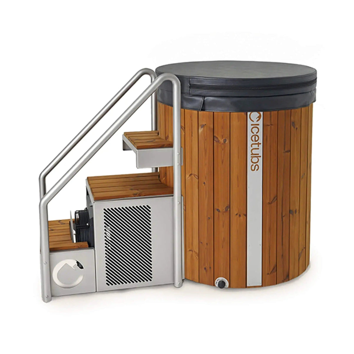 Icetubs IceBarrel XL Thermowood And Fiberglass Cold Plunge Immersion Tub | Fiberglass | Chiller | Home