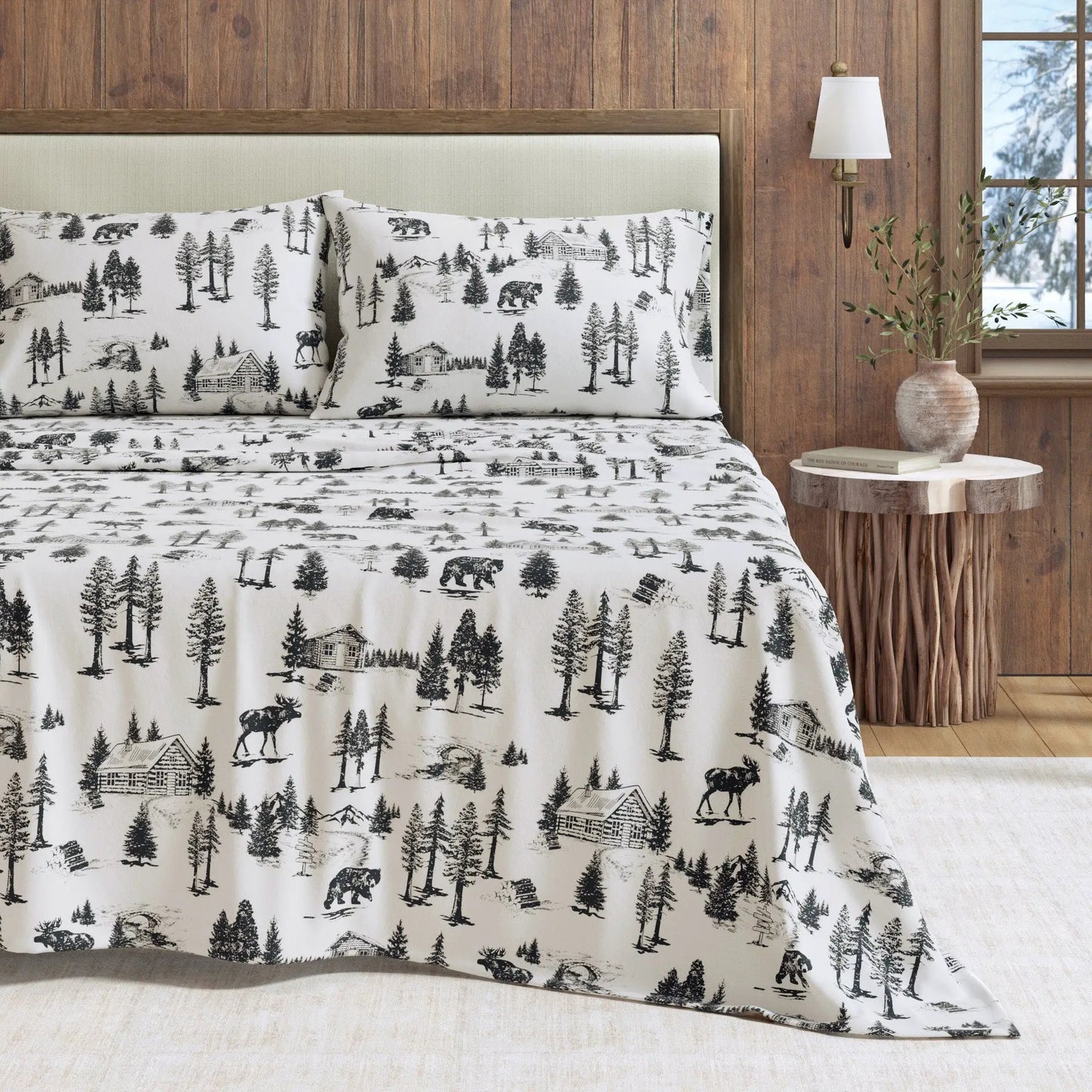 Turkish Cotton Flannel Sheet - Lakeview Collection from PriceLows™