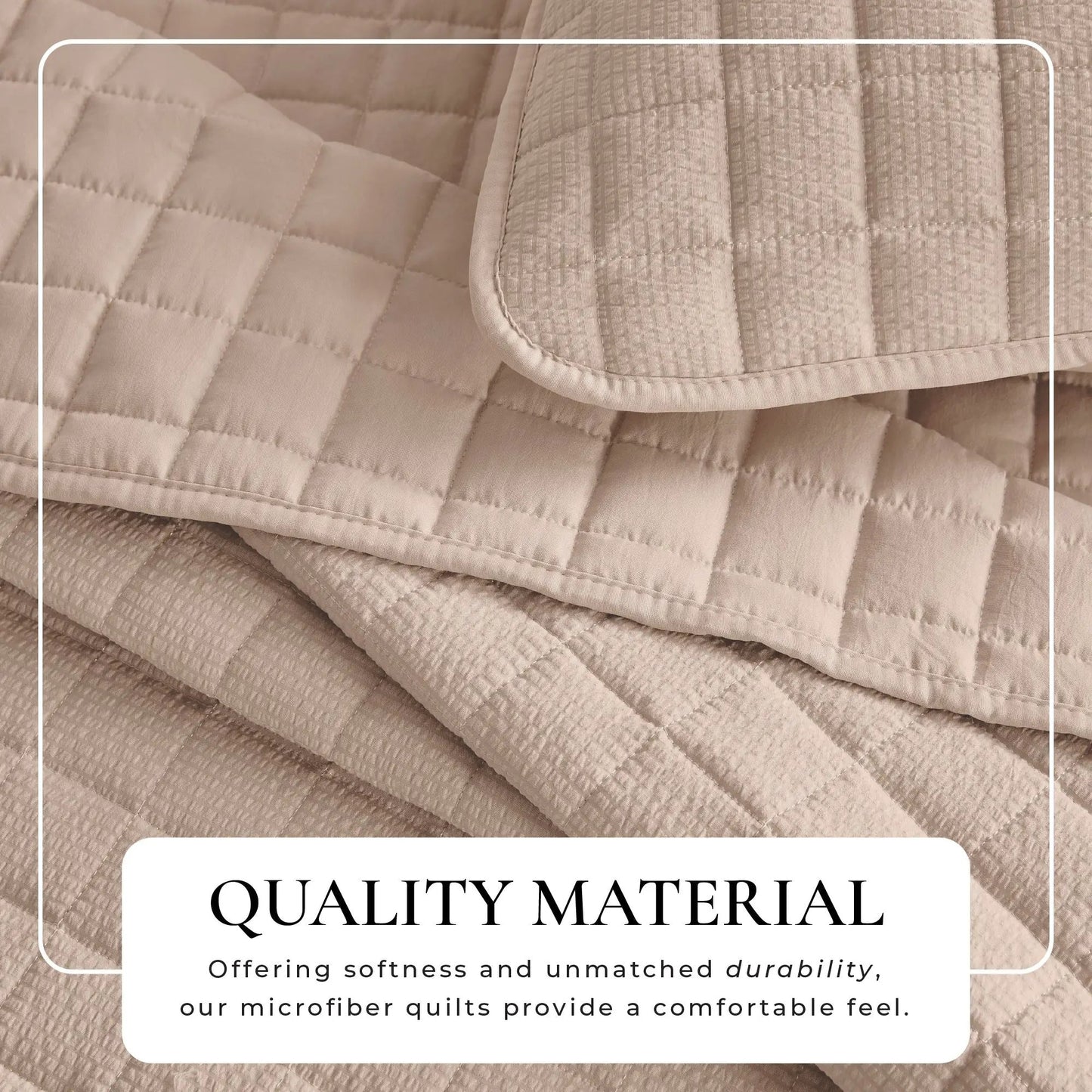Box-Stitched Seersucker Quilt Set - Seersucker Collection from PriceLows™