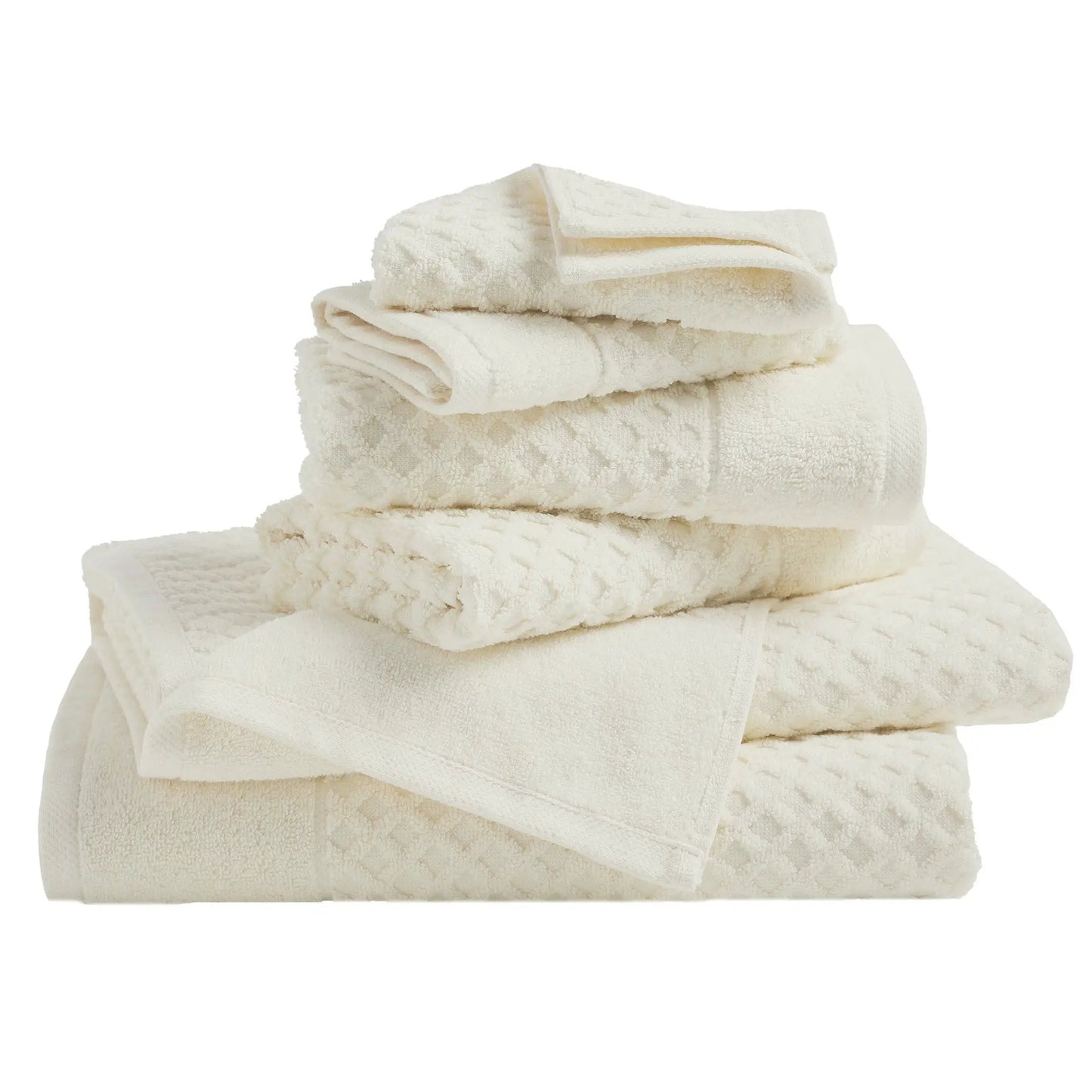 Cotton Diamond Waffle Weave Bath Towel Set - Grayson Collection from PriceLows™