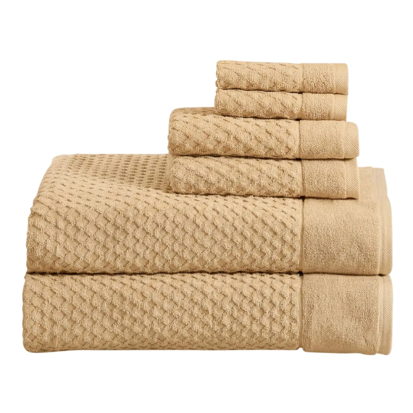 Cotton Diamond Waffle Weave Bath Towel Set - Grayson Collection from PriceLows™
