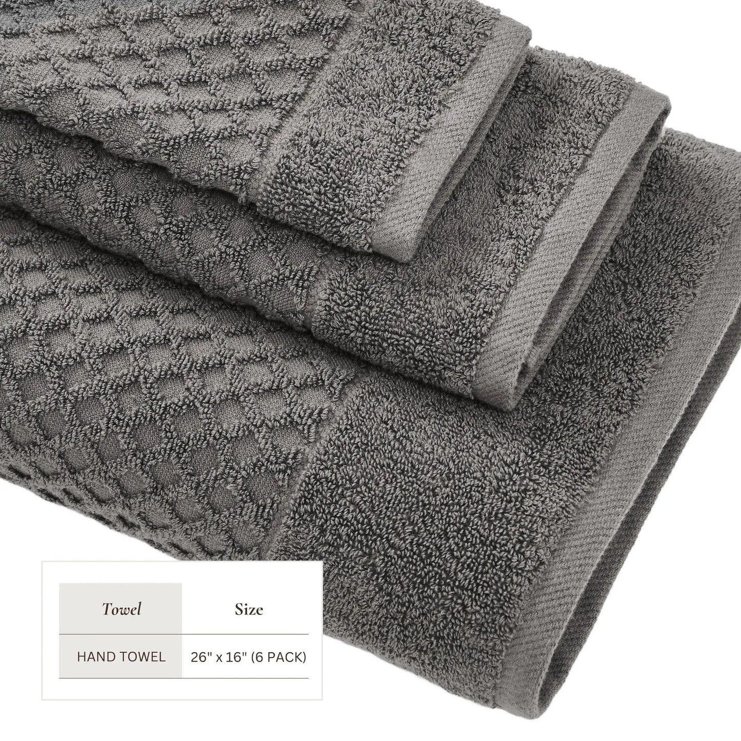 Cotton Diamond Waffle Weave Bath Towel Set - Grayson Collection from PriceLows™