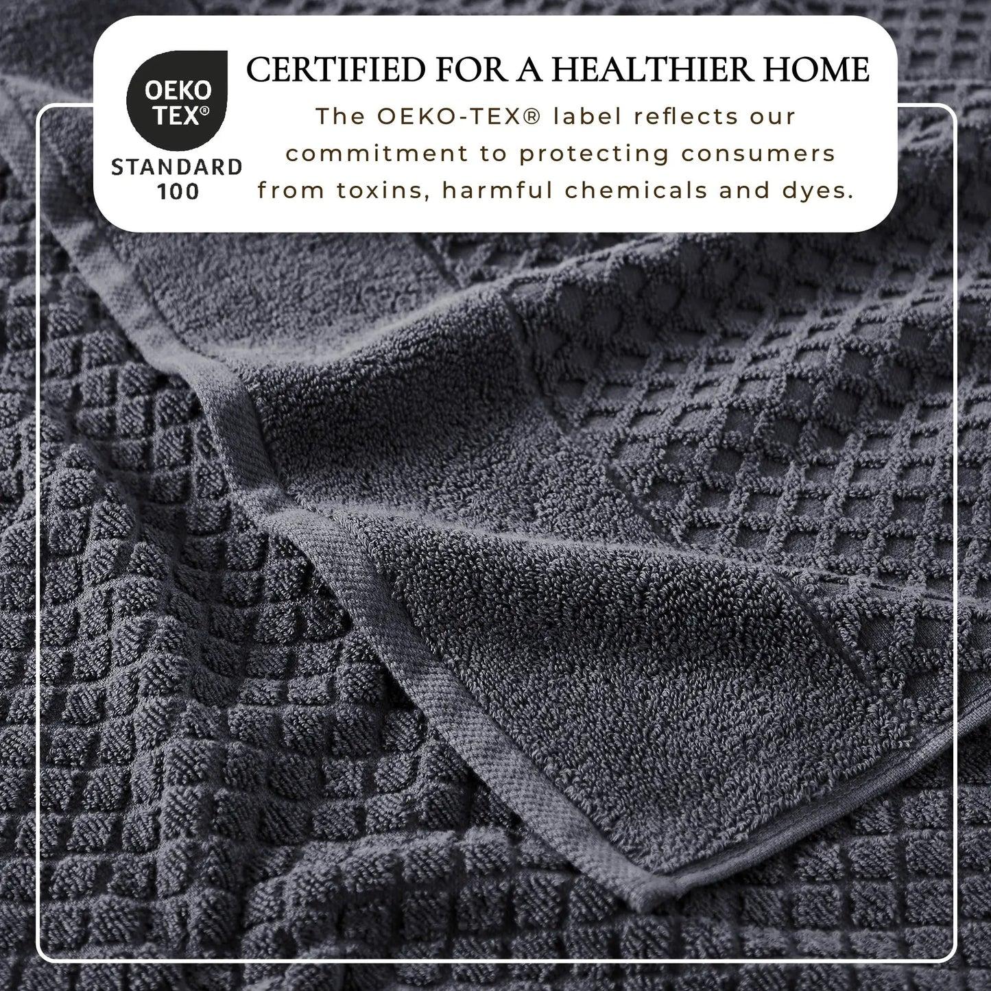 Cotton Diamond Waffle Weave Bath Towel Set - Grayson Collection from PriceLows™