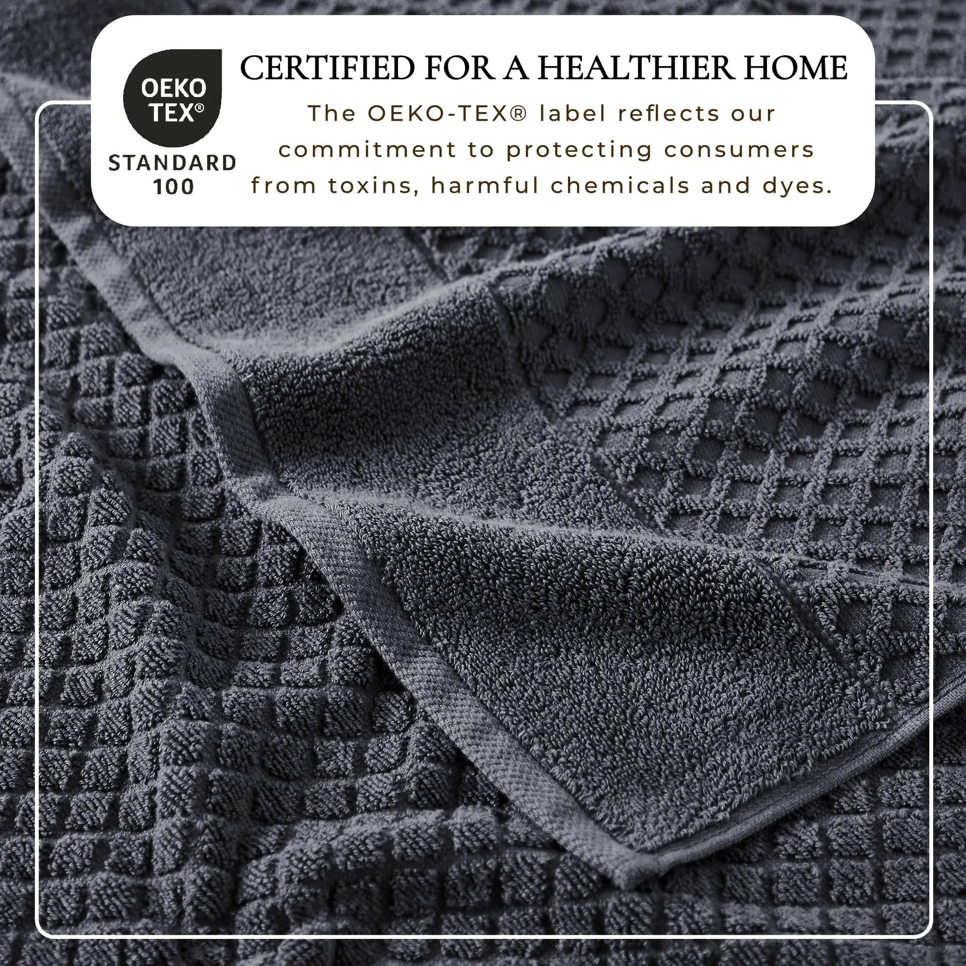Cotton Diamond Waffle Weave Bath Towel Set - Grayson Collection from PriceLows™