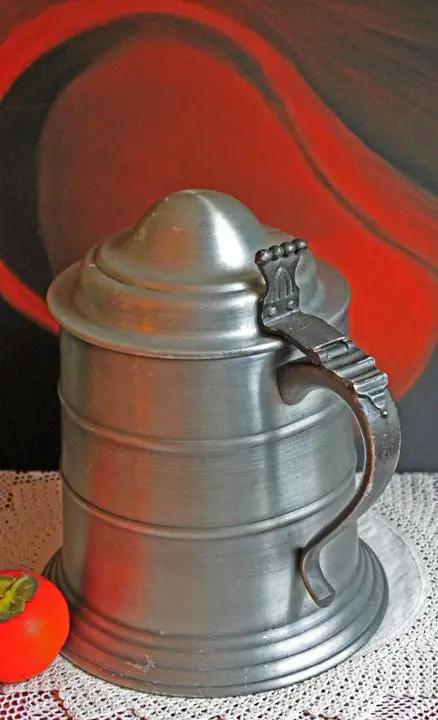 Vintage Ice Bucket | Ornate Handle | Plastic Insert | 12 Inch Tall