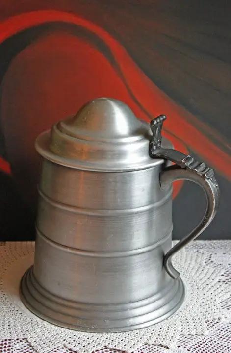 Vintage Ice Bucket | Ornate Handle | Plastic Insert | 12 Inch Tall