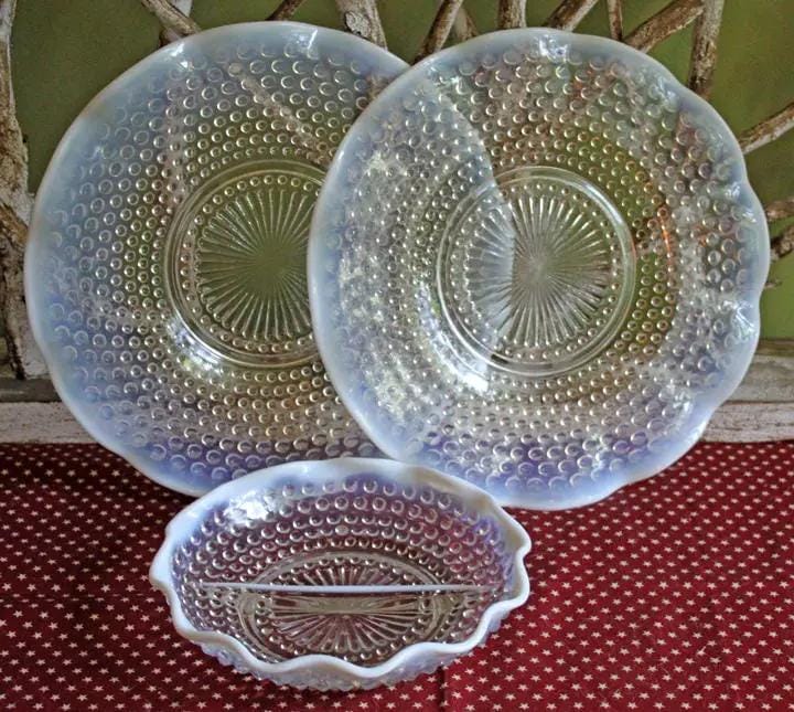 Antique Oval Silver & Glass Serving Platter | Godinger Silver Art | Fluted Glass with Etched Reticulated Silver Tray | Collectors & Hosts