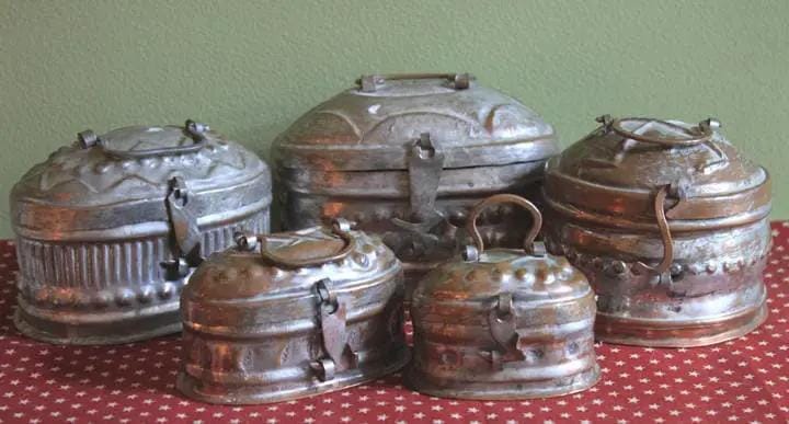 Antique Italian Pewter Box with Hinged Lid | Large Pewter Bowl | Trinket or Jewelry Box | Collectors & Hosts