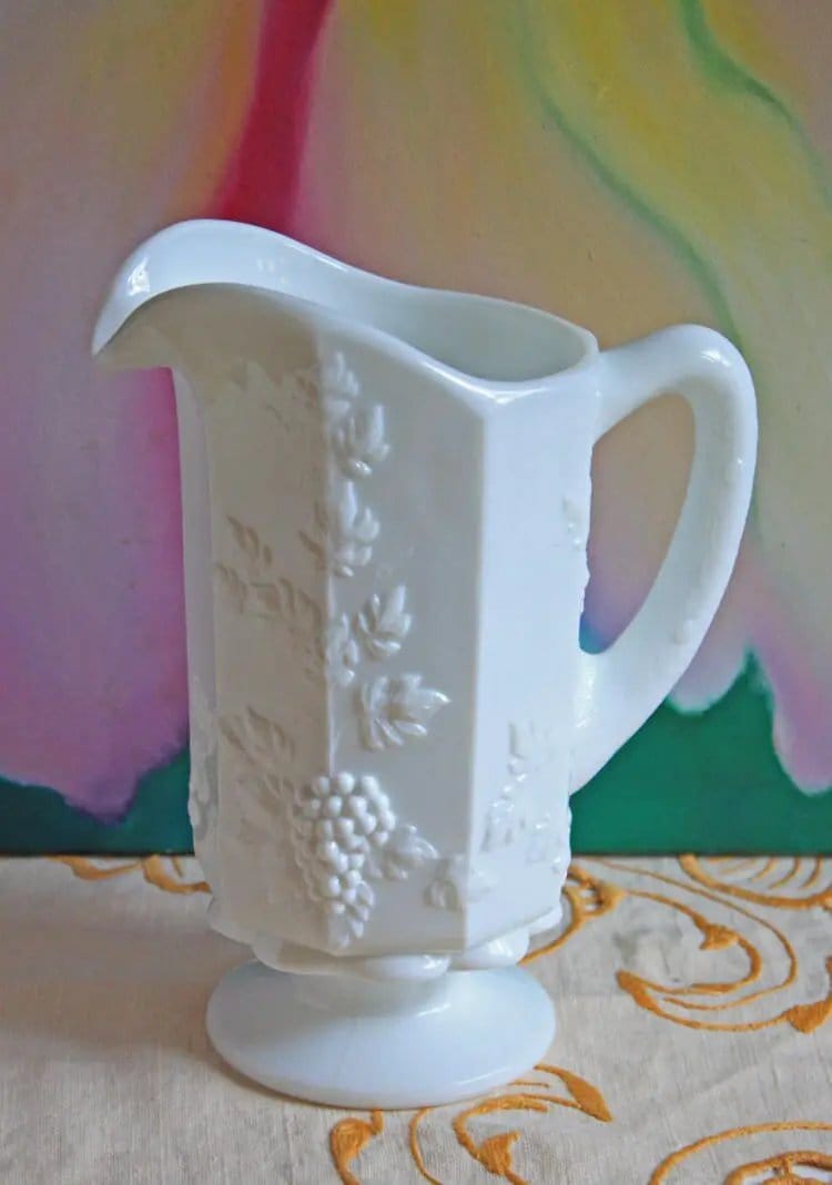 Vintage Hobnail Milk Glass Pitcher | 64 oz | Collectible Vintage | Collectors & Hosts