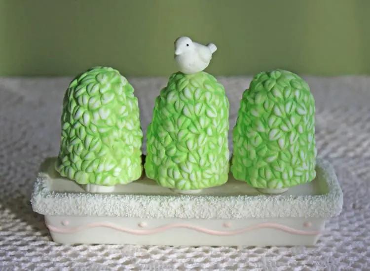 Department 56 Figurine Topiaries with Bird - Easter Collectible Accessories | Collectible Vintage | Pre-Owned Piece | Collectors & Hosts