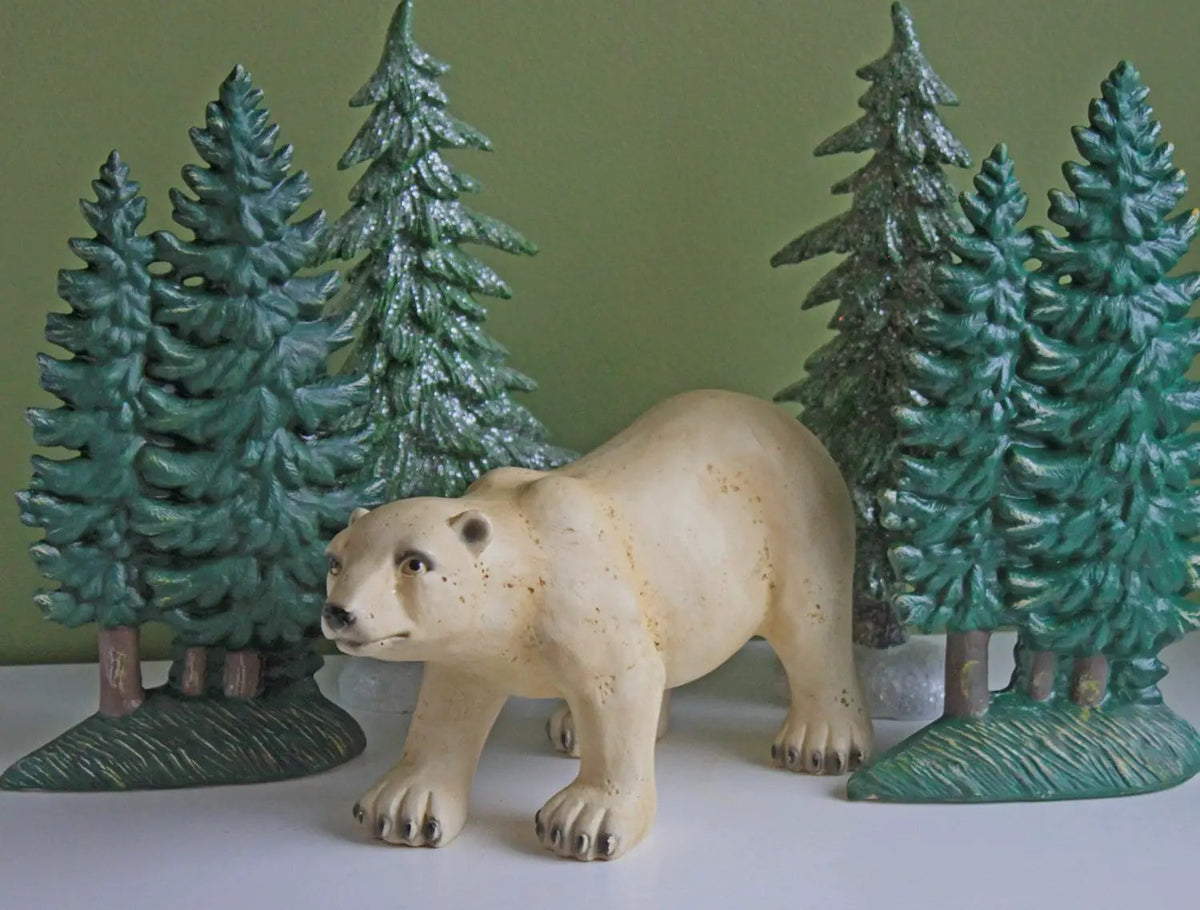 Vintage Ceramic Bunny | Beige Glaze | Spring Decor | 5 By 3 By 5 Inches