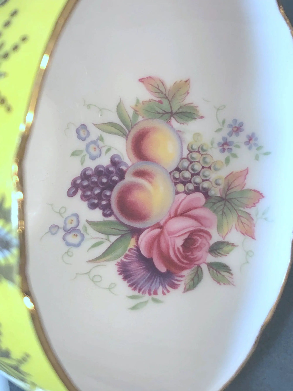 Tea Cup And Saucer | Antique Fine Porcelain | Gold And Pink Accent