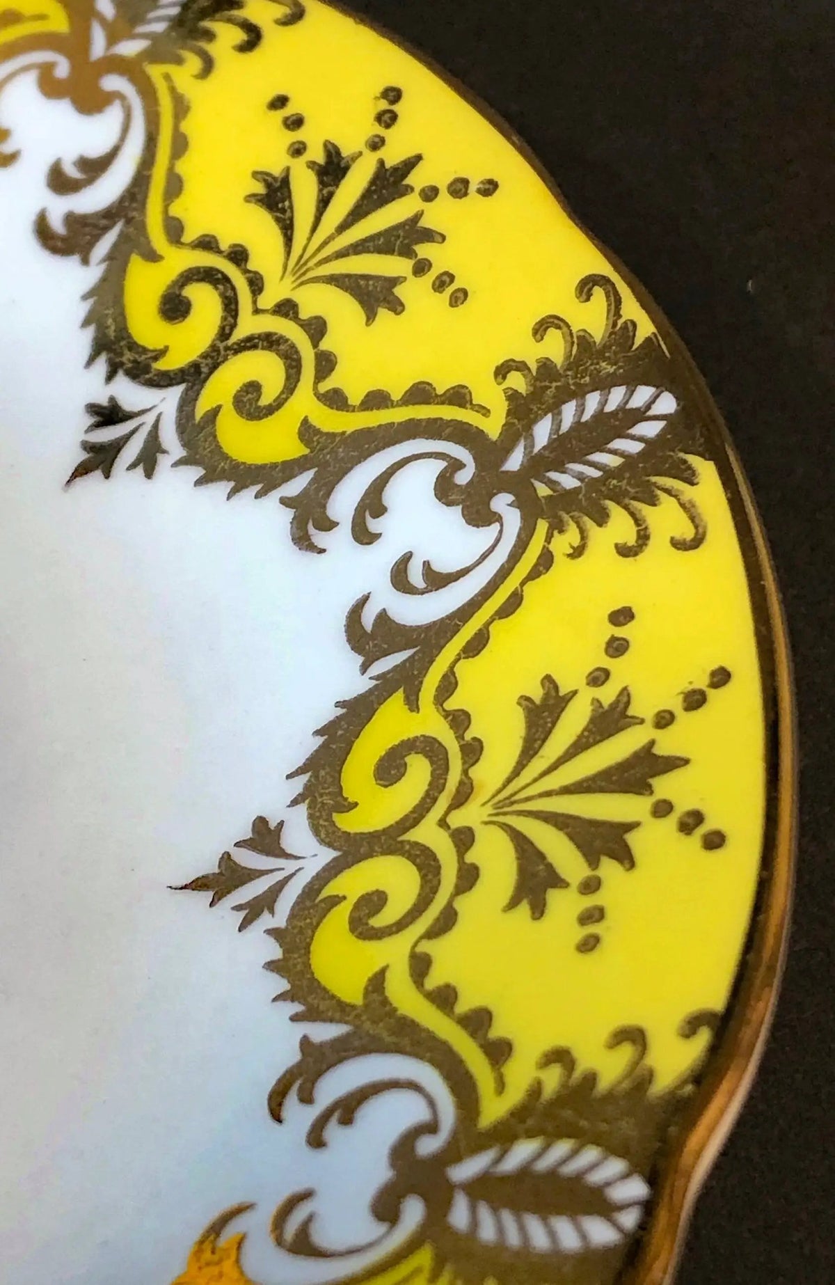 Tea Cup And Saucer | Antique Fine Porcelain | Gold And Pink Accent