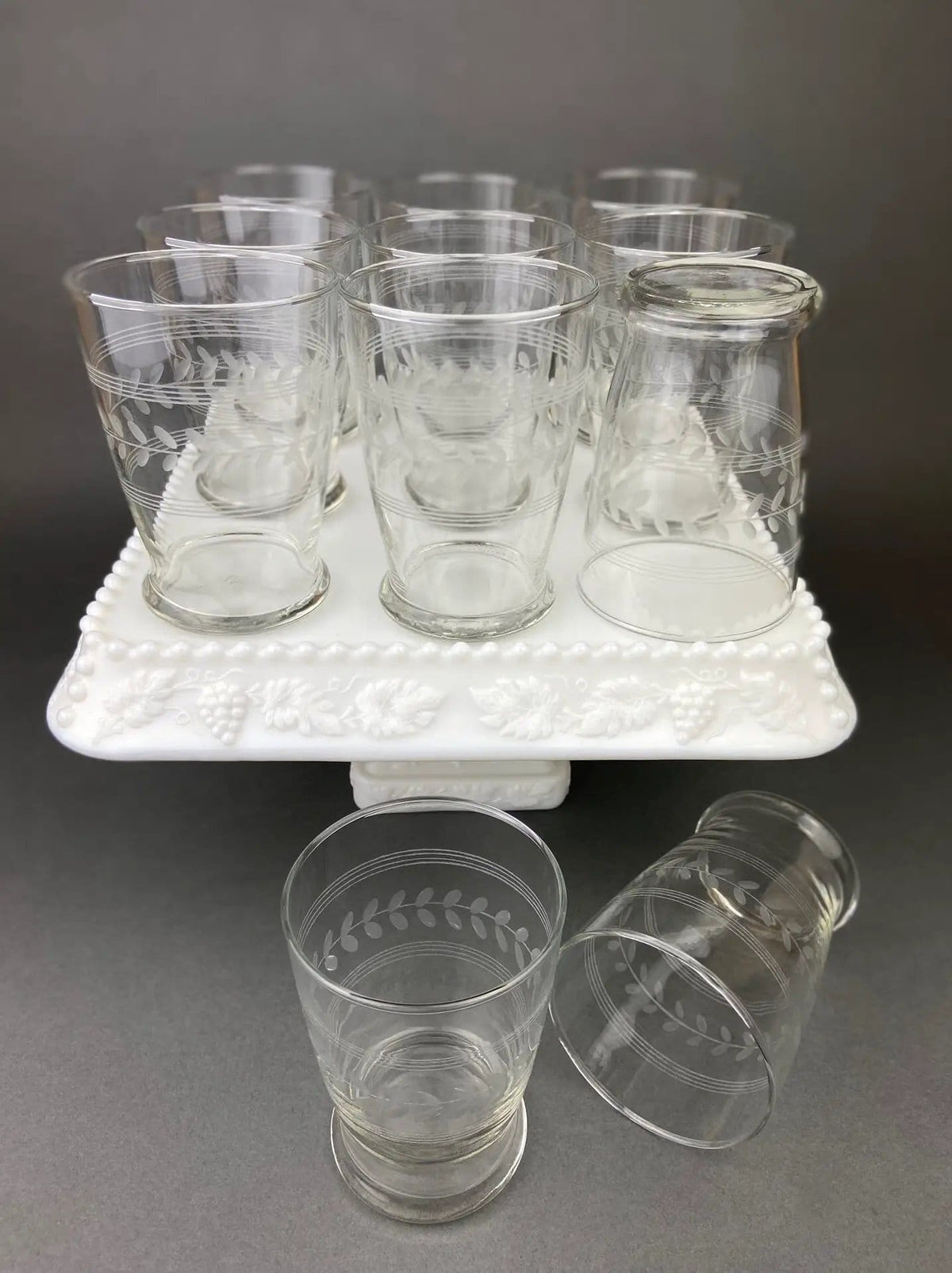 Anchor Hocking Water, Wine, Juice Goblets | Set of Six | Beaded Base | Collectors & Hosts