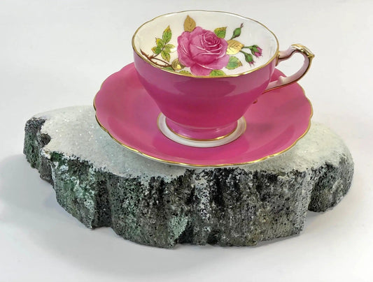 Vintage Tea Cup And Saucer | Hand Painted | Fine Porcelain | 3.5 Inch Diameter