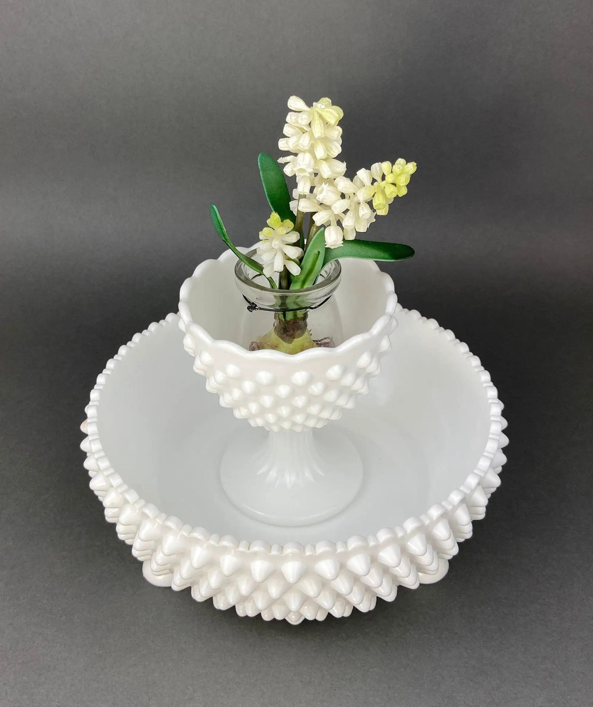 Vintage Milk Glass Bowl | Reticulated Lace Rim | 9 Inch Diameter | White Serving