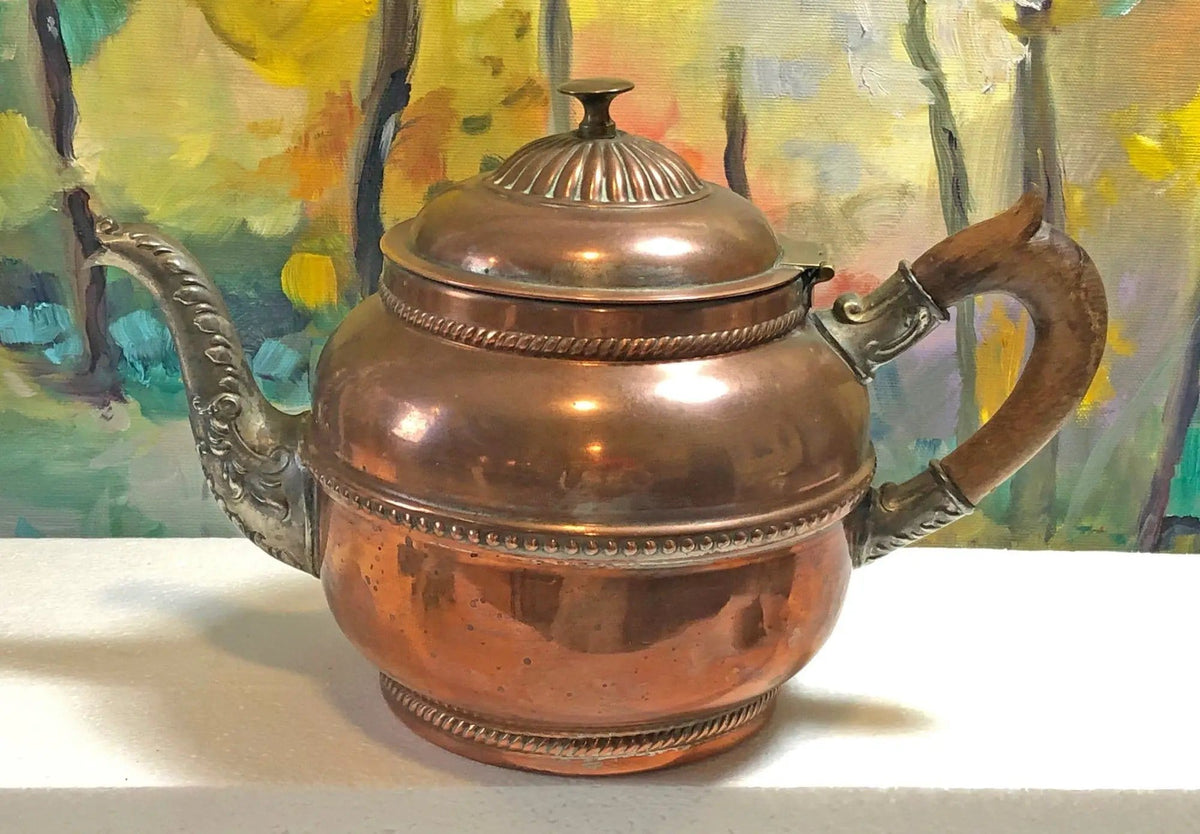 Antique Brass Creamer and Sugar Dish | Heavy Brass Containers with Handles | Kitchen Accessories | Collectors & Hosts