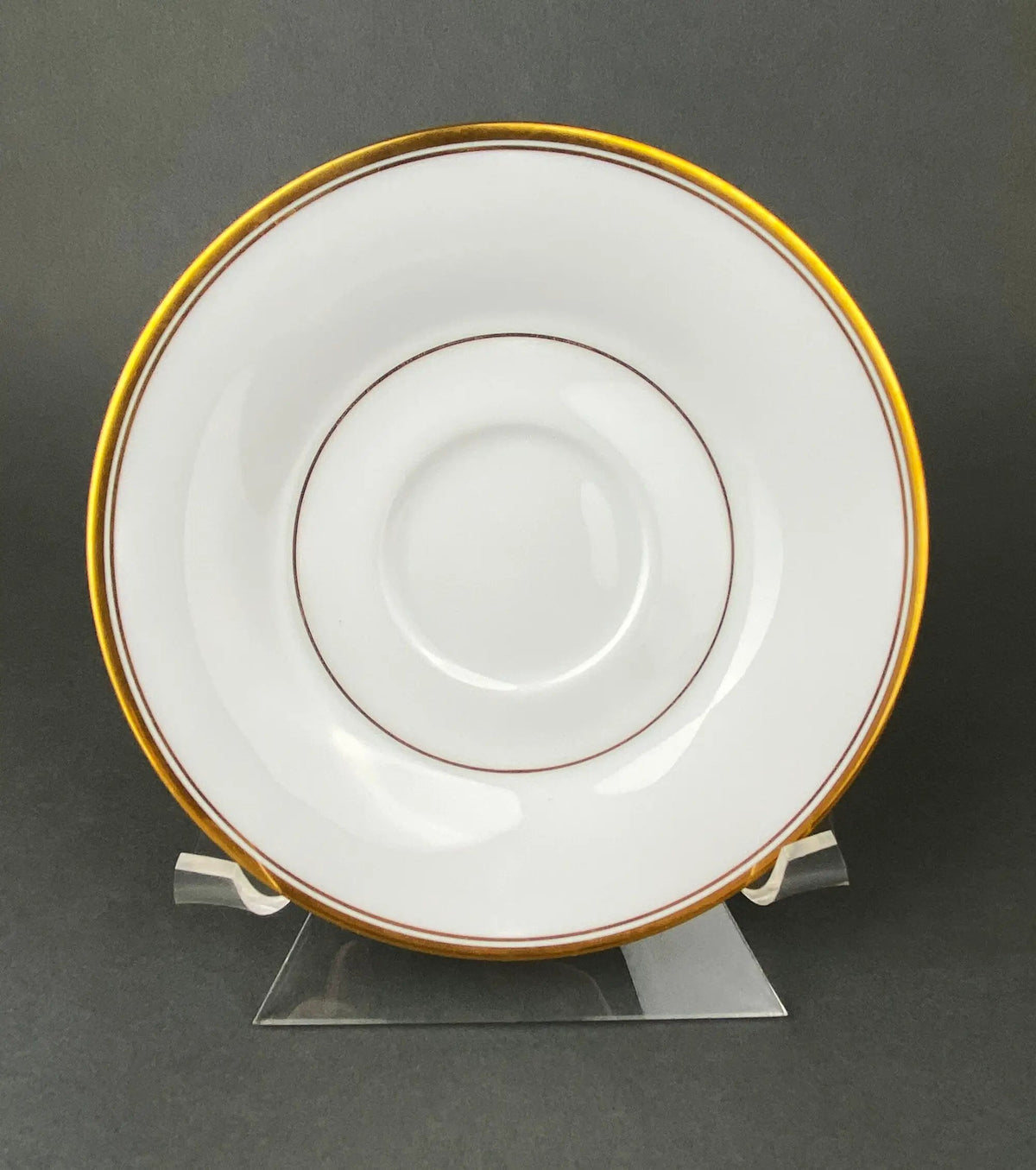 Porcelain Soup Bowls And Saucers | Noritake Allison | Wedding Band | Set Of 7