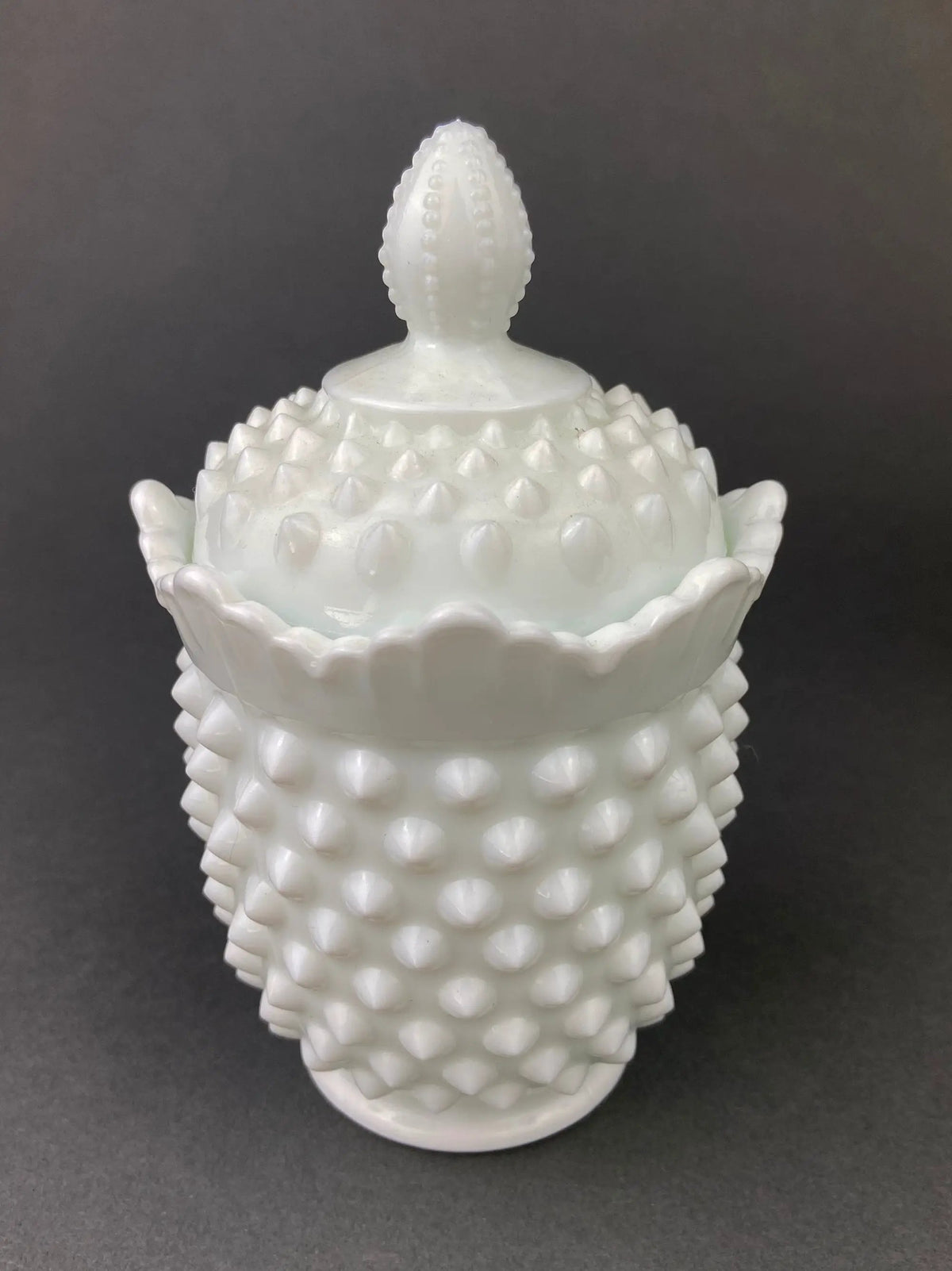 Milk Glass Salt And Pepper Shakers | Grape Vine Motif | 5 Inch Height